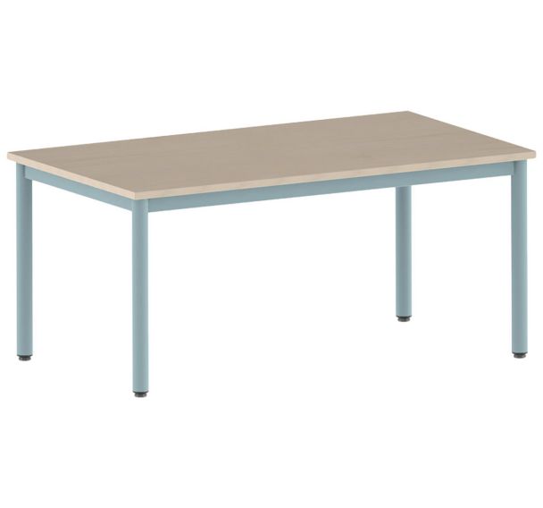 Table Carélie rectangulaire 140 x 80 cm fixe 4 pieds stratifié