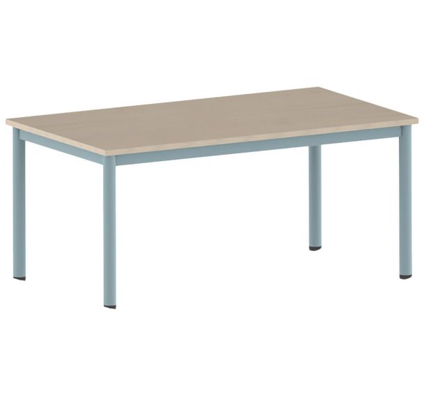 Table Carélie rectangulaire 140 x 80 cm mobile 4 pieds stratifié