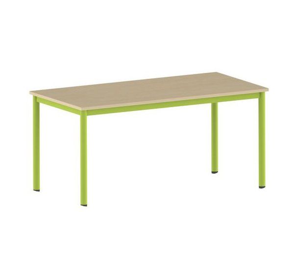 Table Carélie rectangulaire 160 x 80 cm mobile 4 pieds stratifié