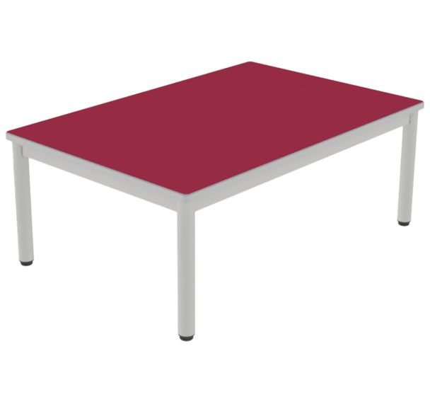 Table Carélie rectangulaire 4 pieds stratifié polyuréthane Mobidecor
