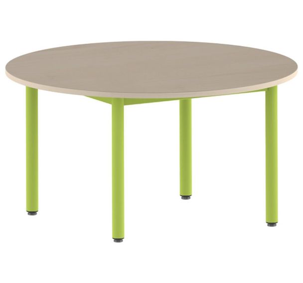 Table Carélie ronde Ø 120 cm fixe 4 pieds stratifié Mobidecor