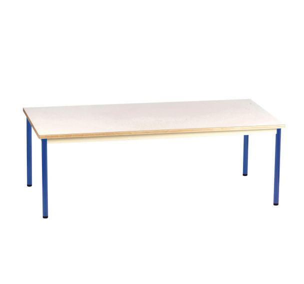 Table Chloé 120 x 80 cm 4 pieds plateau beige - Mobidecor