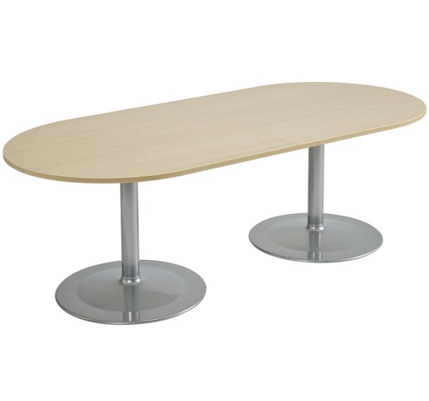 Table Conseil Ovale pied tulipe avec base ronde