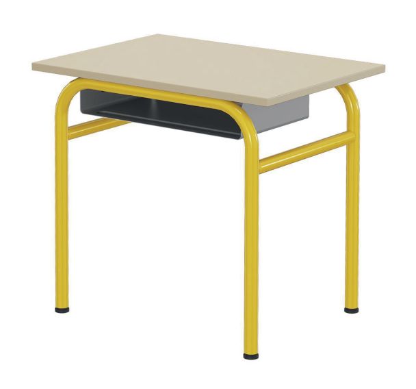 Table Delta casier 70x50 cm fixe mélaminé chants polypro. - Mobidecor