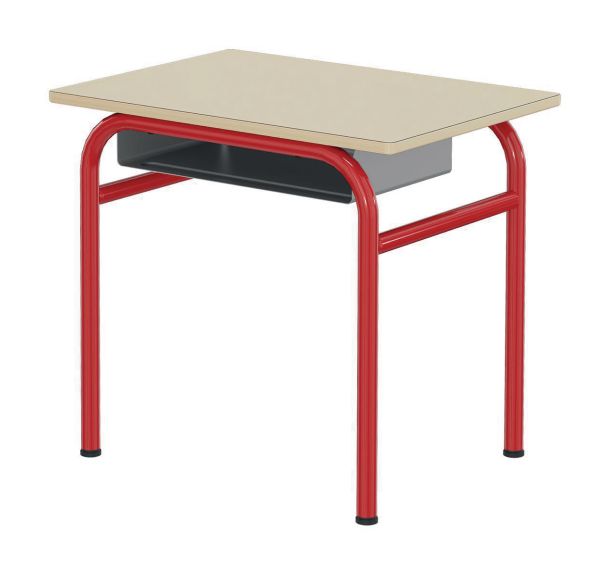 Table Delta casier 70x50 cm fixe stratifié chants alaisés - Mobidecor