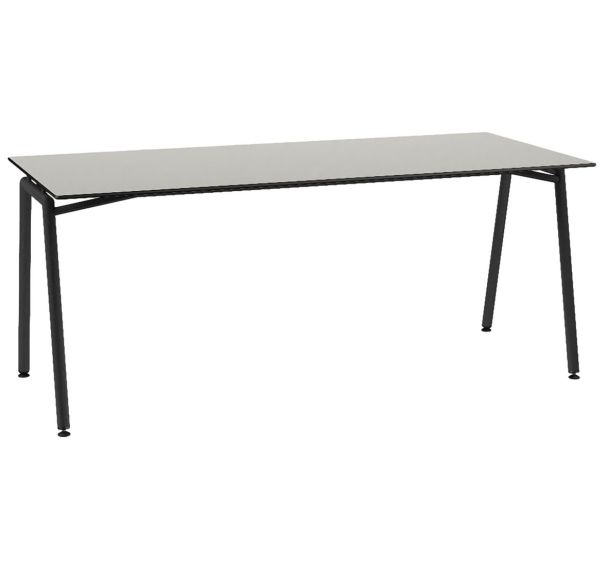 Table Ella rectangulaire T6 fixe 4 pieds stratifié compact Mobidecor
