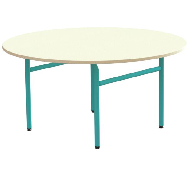 Table Elodie II ronde, 4 pieds tube