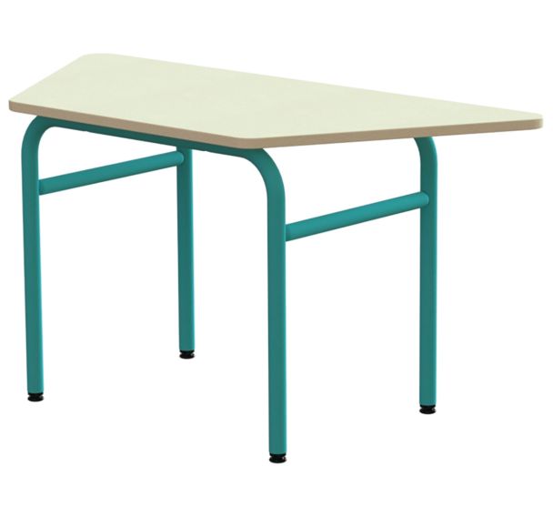 Table Elodie II trapèze, 4 pieds tube