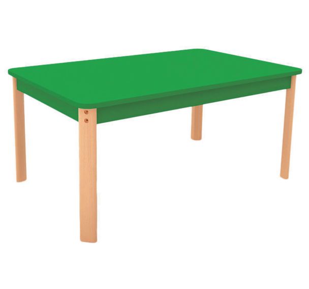 Table Ergo rectangulaire T0 - piètement bois hêtre