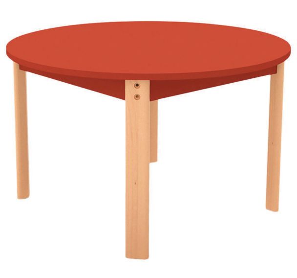 Table Ergo ronde T0 - piètement bois hêtre