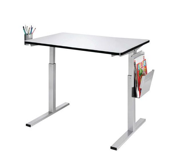 Table Ergotable2,Plateau inclinable 90x60 cm, Hauteur réglable 56 à 90 cm
