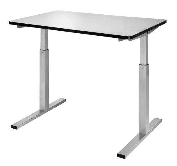 Table Ergotable 2, Plateau fixe 120x60 cm, Hauteur réglable  56 à 90 cm