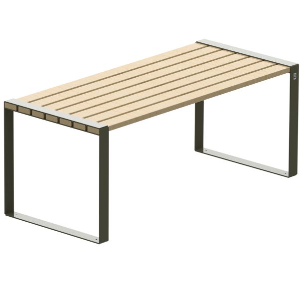 Table Forézien 190 cm bois naturel acier Tolerie Forezienne