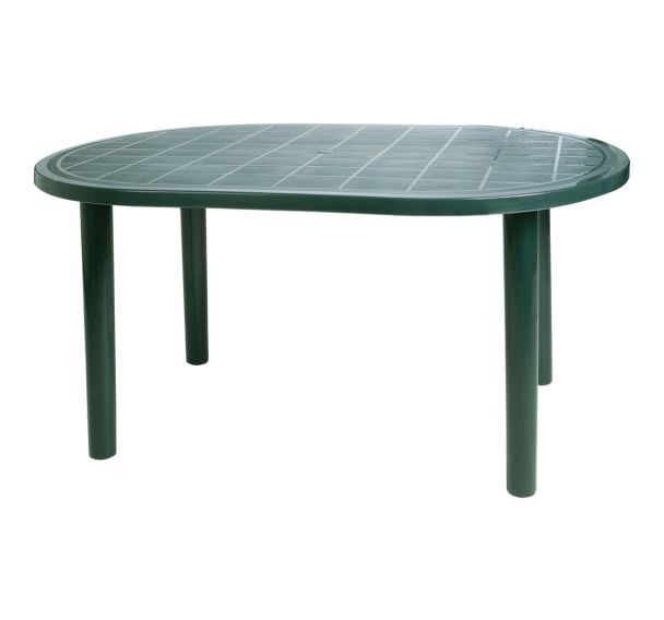 Table GALA ovale polypropylène 140 x 90 cm - vert foncé