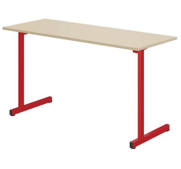 Table Gange 130 x 50 cm fixe mélaminé chants polypropylène - Mobidecor