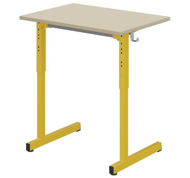 Table Gange 70x50cm fixe régl. T3 à T6 méla ch. polypro. - Mobidecor