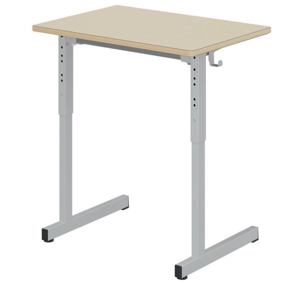 Table Gange 70x50cm fixe régl. T3 à T6 strat. Ch. alaisés - Mobidecor