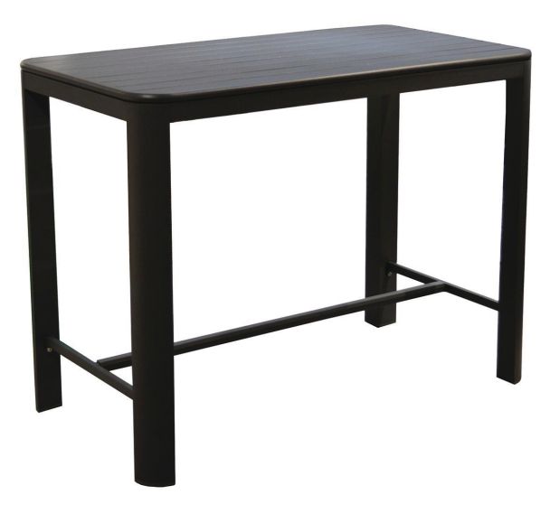 Table Haute Eos 140 cm, châssis graphite/plateau graphite