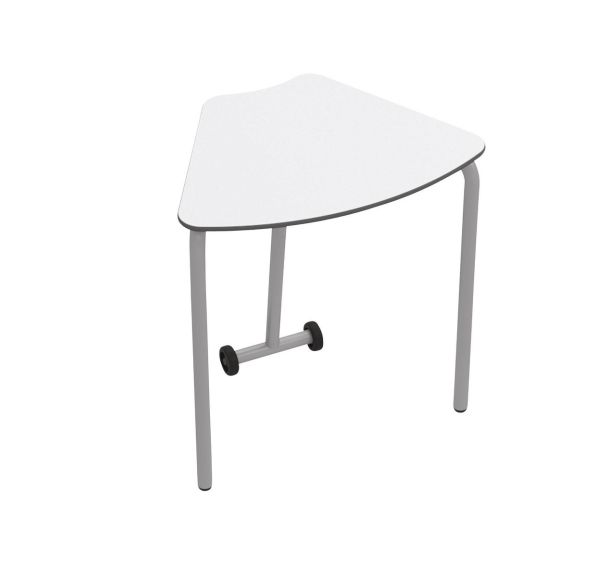 Table Hexa hauteur fixe plateau rabattable chants PVC-MIRPLAY School
