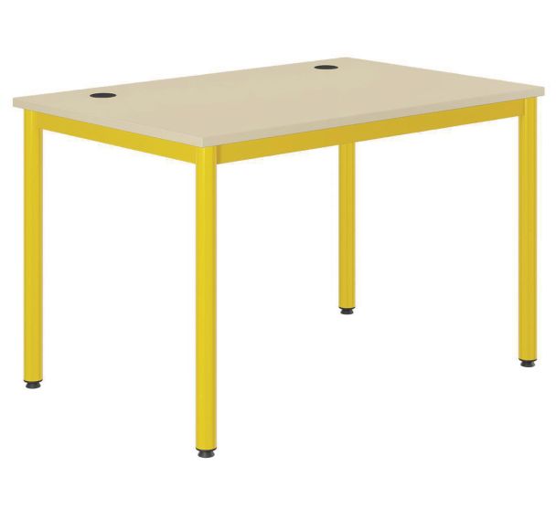 Table Info prof 80 cm T6 passe câble méla. chants polypro - Mobidecor