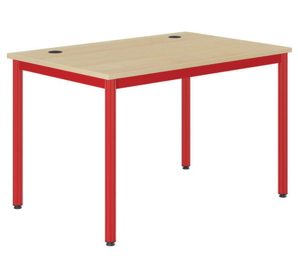 Table Info prof 80 cm T6 passe câble strat chants polypro - Mobidecor