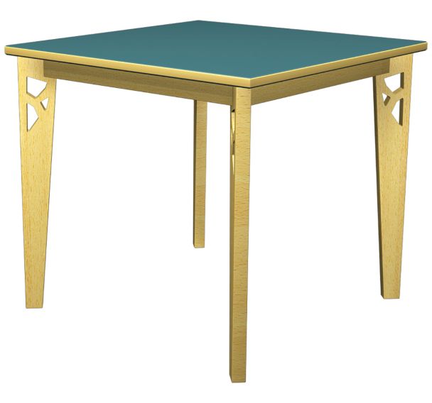Table Iriss 80 x 80 cm stratifié - 4 pieds hêtre naturel