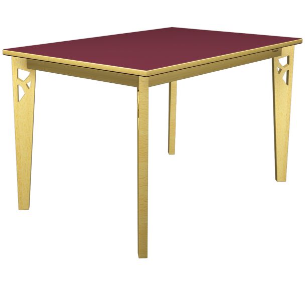 Table Iriss rectangulaire stratifié - 4 pieds hêtre naturel