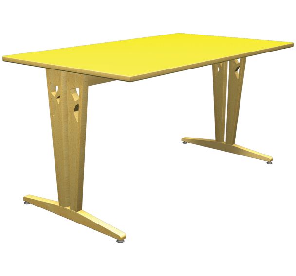 Table Iriss rectangulaire stratifié - dégagement latéral