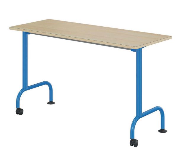 Table Lem mobile 130x50 cm fixe strat. hêtre ch. alaisés - Mobidecor