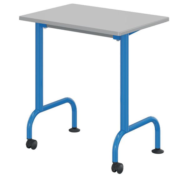 Table Lem mobile 70x50 cm fixe strat.gris ch. polyuréthane - Mobidecor