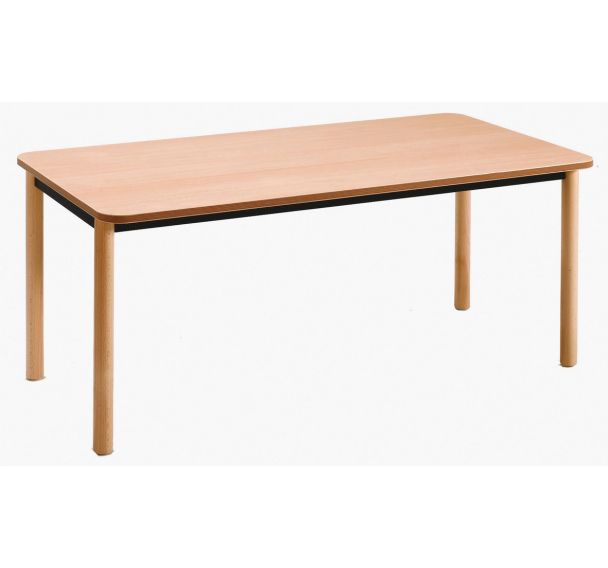 Table Lise rectangulaire pieds bois