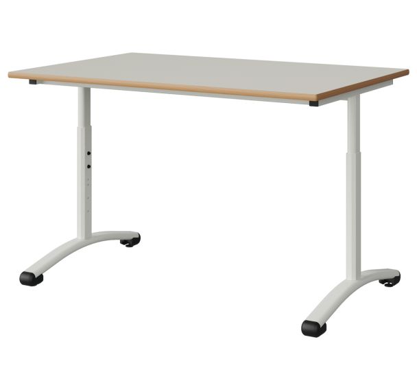 Table Malibu 120x80 cm réglable T3/T6 -DL-  stratifié alaisé - Manutan Expert