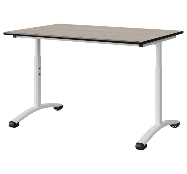 Table Malibu 120x80 cm réglable T3/T6 DL stratifié surmoulé Manutan Expert
