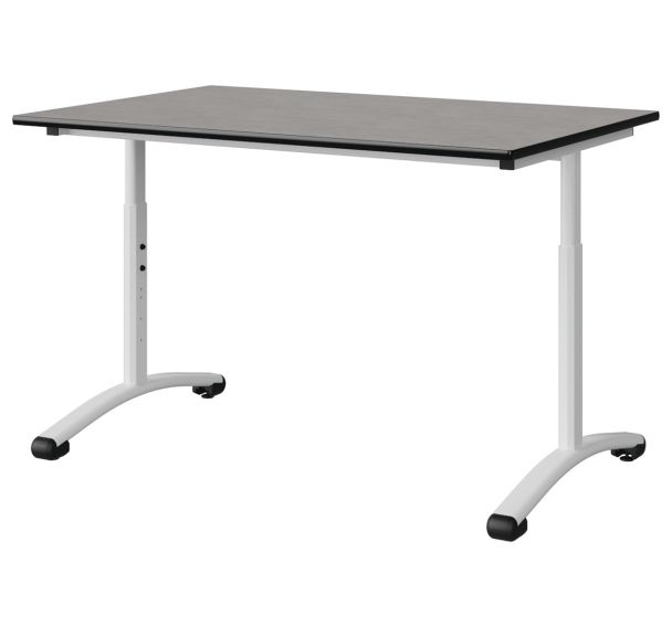 Table Malibu 120x80 cm réglable T3/T6 strat antibruit surmoulé Manutan Expert