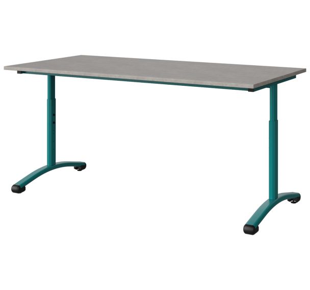 Table Malibu 160x80 cm réglable T3/T6 -DL-  stratifié ABS - Manutan Expert