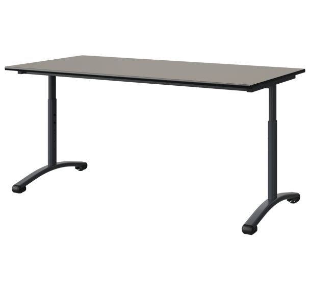 Table Malibu 160x80 cm réglable T3/T6 DL stratifié surmoulé Manutan Expert