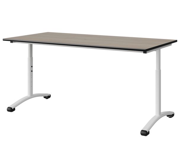 Table Malibu 160x80 cm réglable T3/T6 strat antibruit surmoulé Manutan Expert