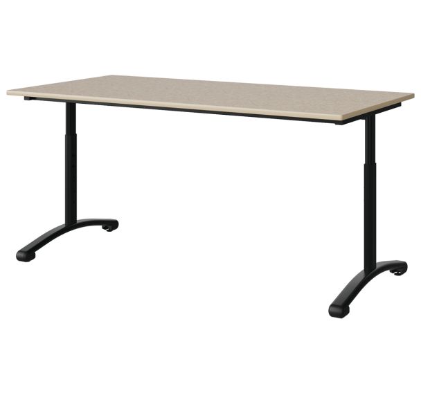 Table Malibu 160x80cm réglable T3/T6 DL strat isoson surmoulé Manutan Expert