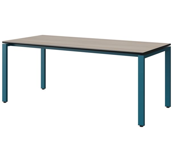 Table Malibu 180x80 cm 4 pieds strat. antibruit chant surmoulé Manutan Expert