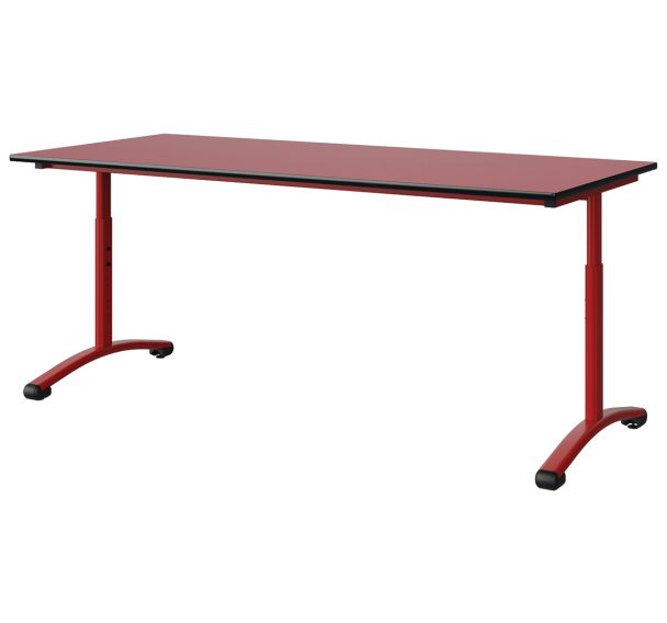 Table Malibu 180x80 cm réglable T3/T6 DL stratifié surmoulé Manutan Expert