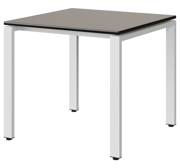 Table Malibu 80x80 cm 4 pieds strat. antibruit chant surmoulé Manutan Expert