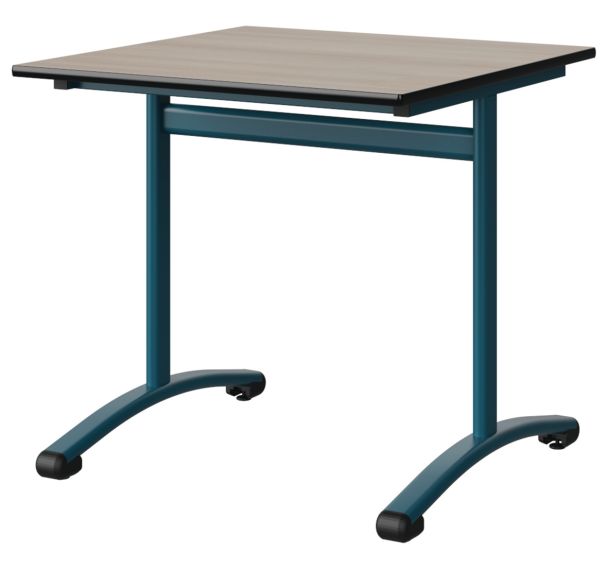 Table Malibu 80x80 cm DL stratifié antibruit chant surmoulé Manutan Expert