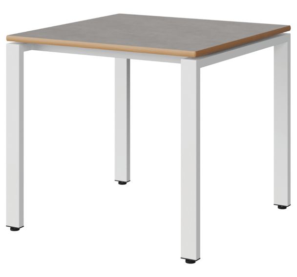 Table Malibu 80x80 cm pieds soudés - stratifié chant alaisé - Manutan Expert