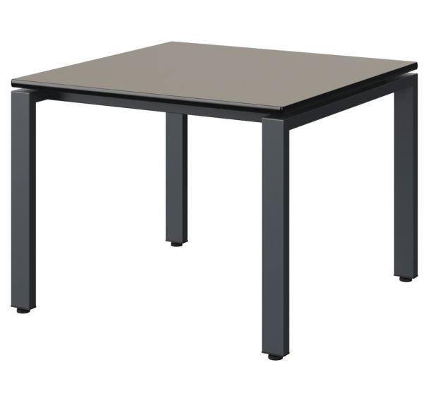 Table Malibu 80x80 cm pieds soudés stratifié chant surmoulé - Manutan Expert