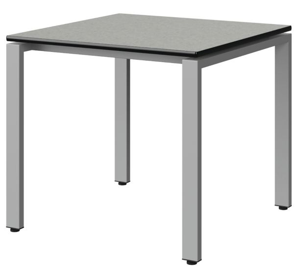 Table Malibu 80x80cm 4P soudés stratifié isoson chant surmoulé Manutan Expert