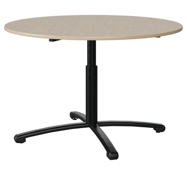 Table Malibu Ø120 cm réglable stratifié isoson chant surmoulé Manutan Expert