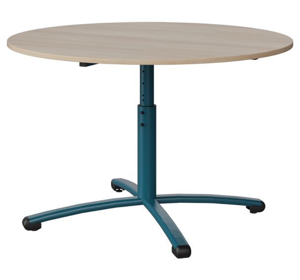 Table Malibu Ø 120 cm réglable T3/T6 - stratifié chant ABS - Manutan Expert