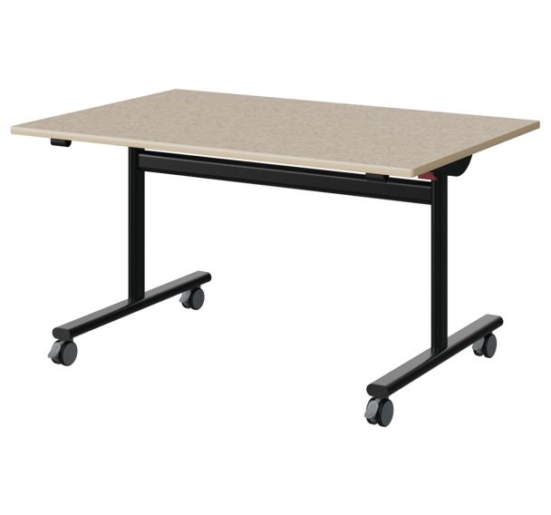 Table Malibu rabattable 120x80 cm strat isoson chant surmoulé Manutan Expert