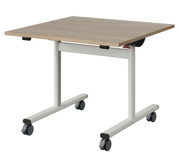 Table Malibu rabattable 80x80 cm - stratifié chant ABS - Manutan Expert