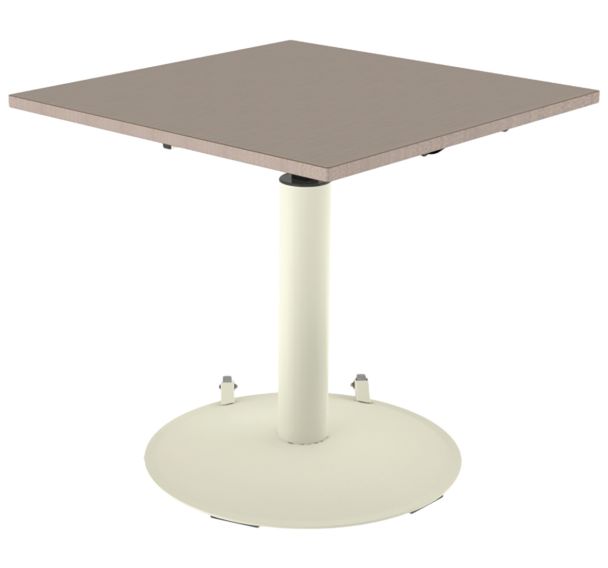 Table Mano mobile 80 x 80 cm hauteur réglable plateau stratifié alaisé Mobidecor